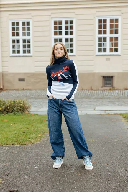 we Norwegian afterski sweater navy blue genser 2
