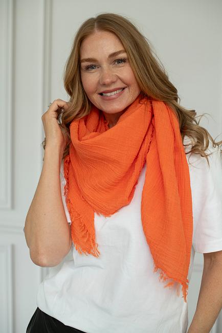 Nectar Wrinkled Cotton Scarf Hot Coral skjerf 2