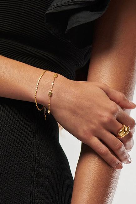 Missoma Zenyu Lena Charm Bracelet Gold armbånd 2