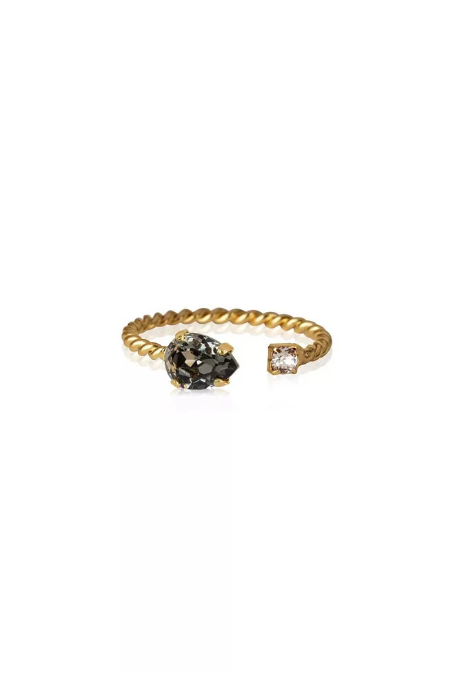 Caroline Svedbom Nani Ring Gold Black Diamond ring