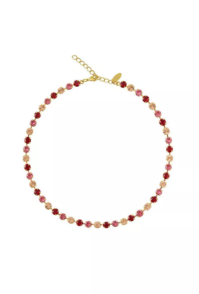 Caroline Svedbom Nicola Necklace Gold Scarlet Combo smykke