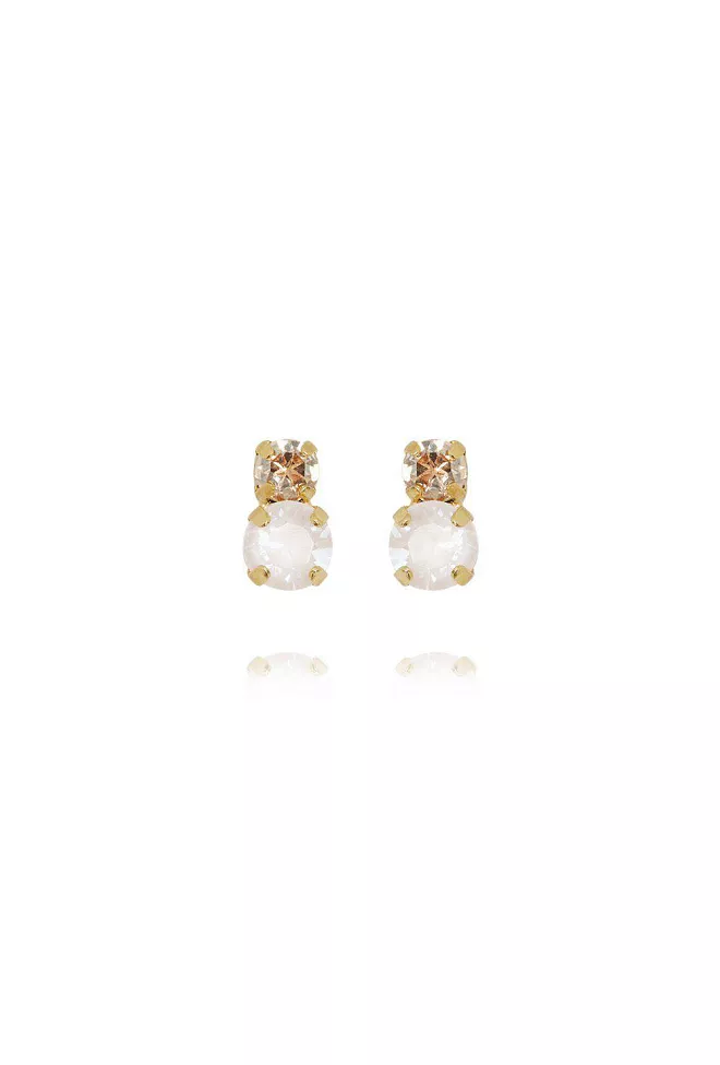 Caroline Svedbom Leah Earrings Gold Electric White Combo øredobber