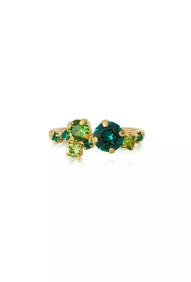 Caroline Svedbom Stardust Ring Gold Green Combo ring 2