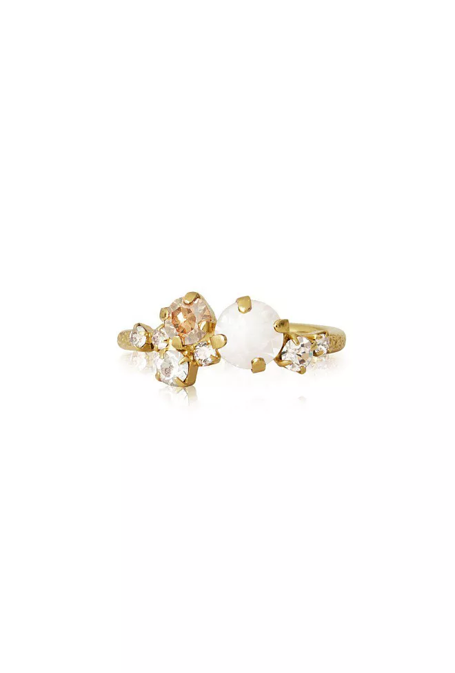 Caroline Svedbom Stardust Ring Gold Electric White Combo ring