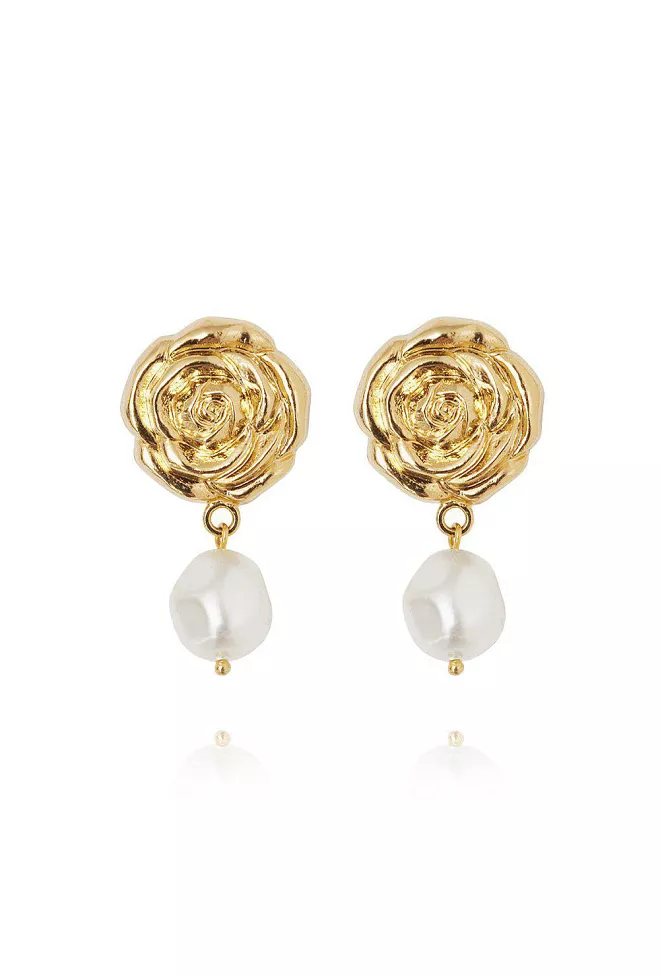 Caroline Svedbom Rosita Pearl Earrings Gold Pearl øredobber