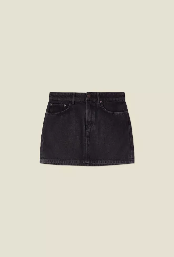 Jeanerica Vivi Skirt Black Vintage 73 miniskjørt 4