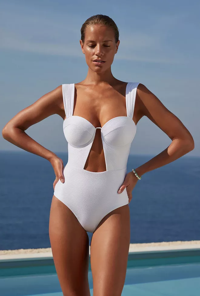 Arabella The Bustier Bodysuit Ivory badedrakt