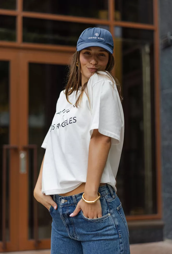 Anine bing Rudy Tee Anine Bing Ivory t-skjorte 4