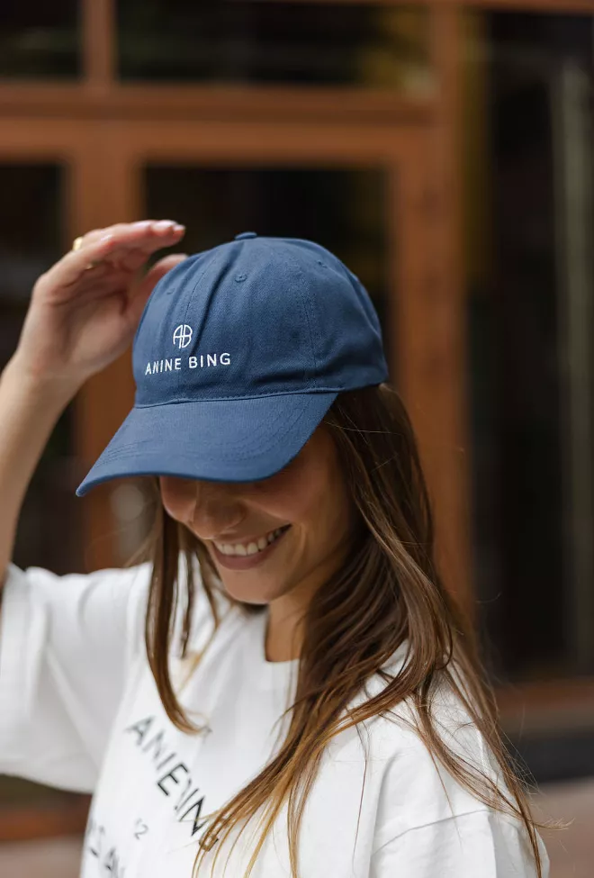Anine Bing Jeremy Baseball Cap Washed Navy caps