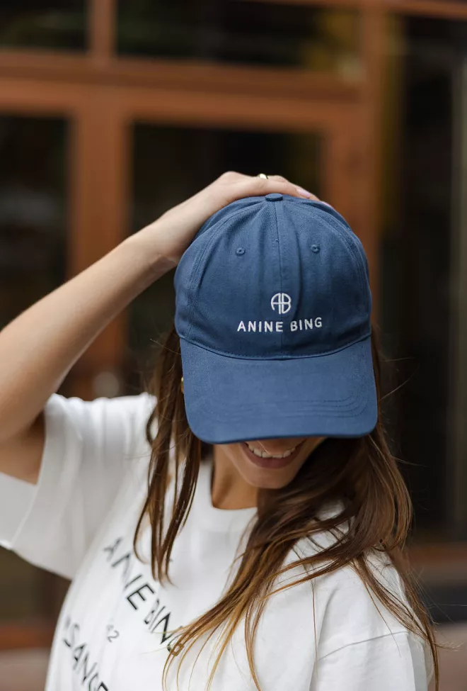 Anine Bing Jeremy Baseball Cap Washed Navy caps 3