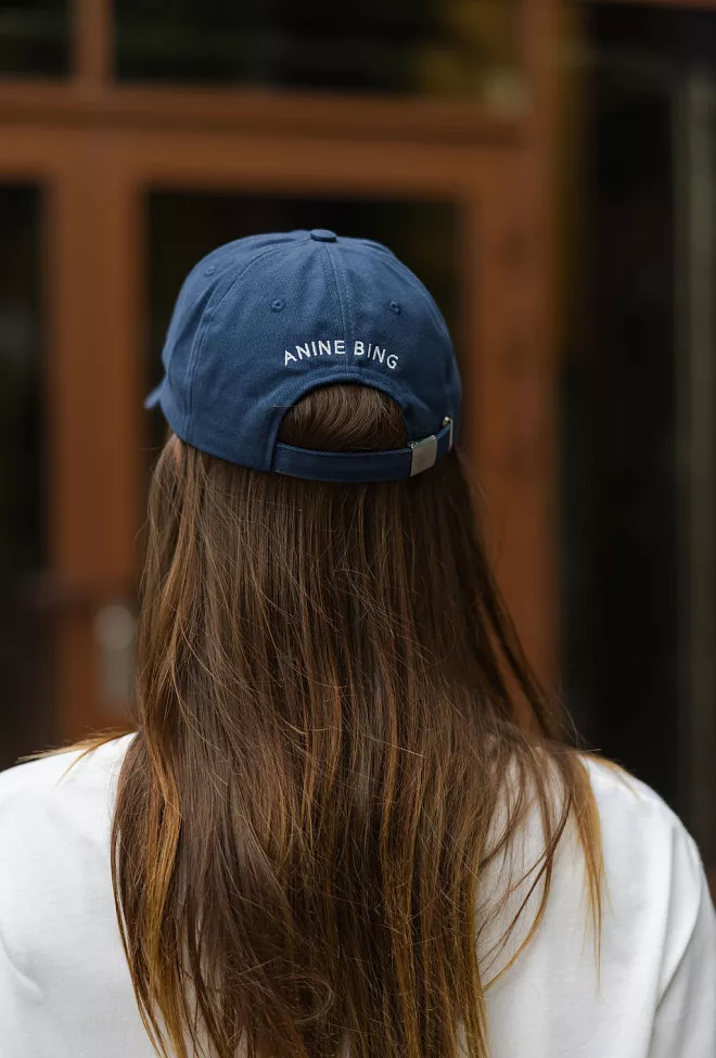 Anine Bing Jeremy Baseball Cap Washed Navy caps 4