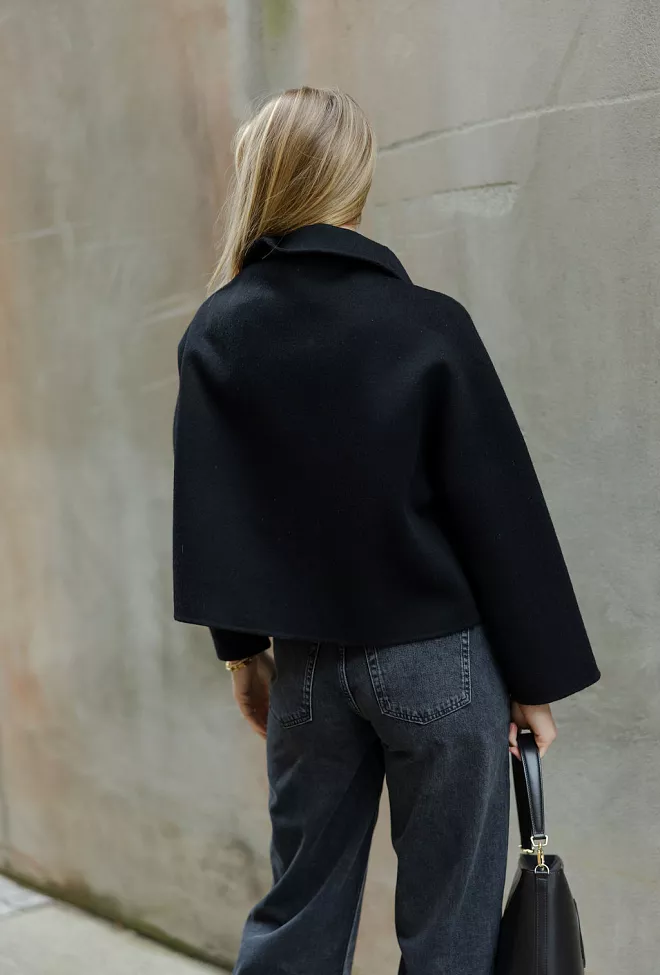 Carma collection Beate Coat Black ulljakke 7
