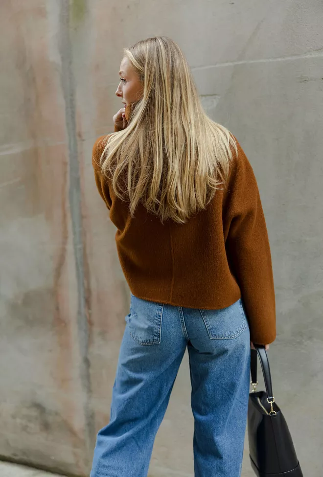 Carma collection Beate Coat Cognac ulljakke 9