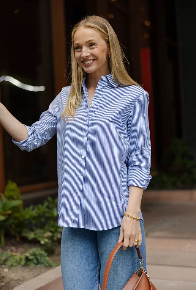 HiiL Studio Gossip Shirt New Blue Stripe skjorte 7