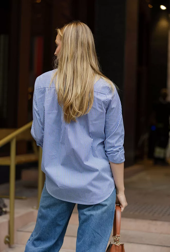 HiiL Studio Gossip Shirt New Blue Stripe skjorte 9