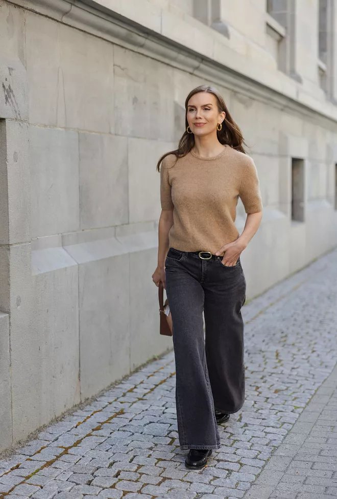 Carma collection Trine Knit Tee Nature strikket topp 12