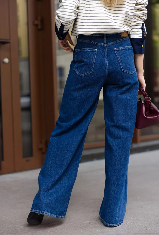 Replay Wide Leg Pants Dark Blue jeans 3