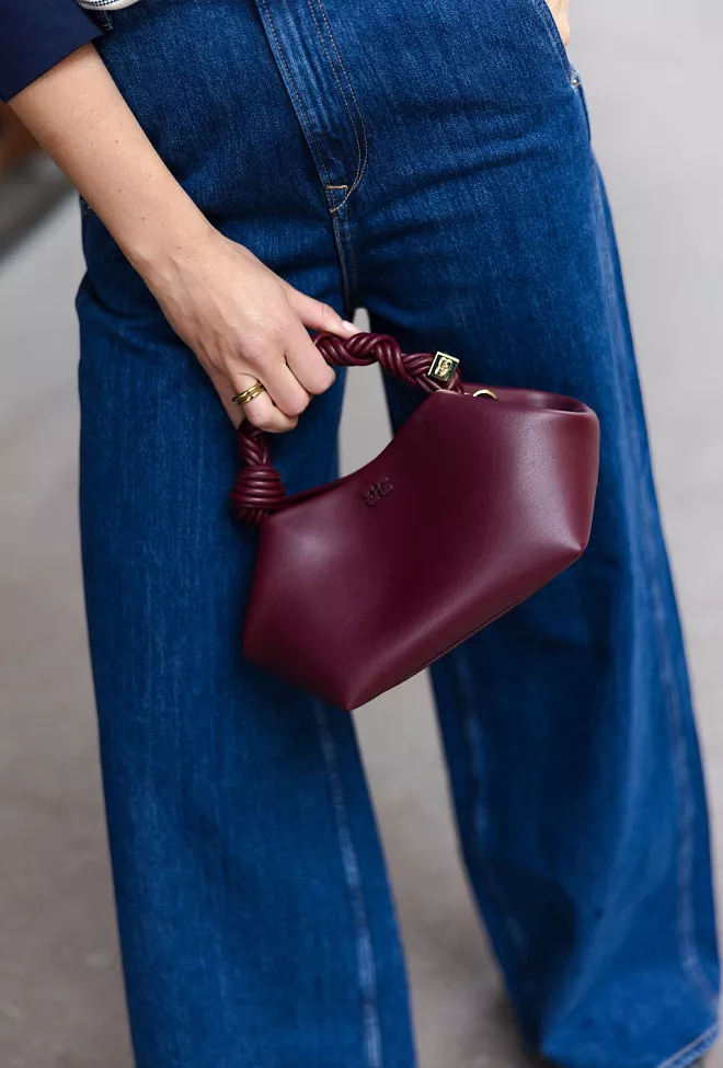 Ganni Bou Bag Small Burgundy skulderveske 3