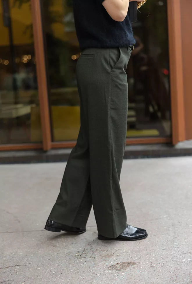 Five Units Dena FV 438 Regular Dark Green Melange dressbukse 3