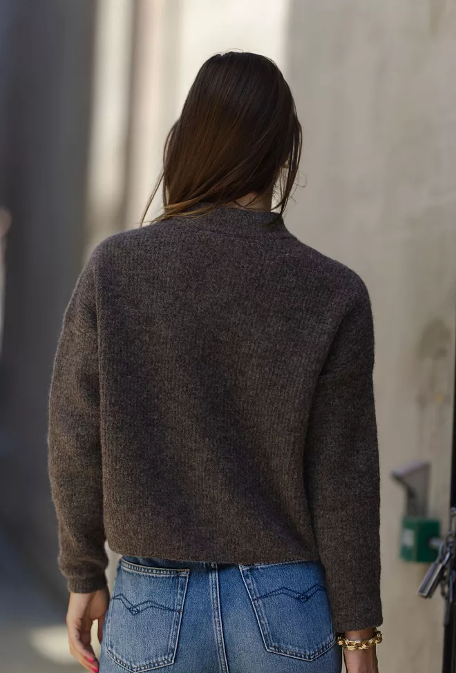 Gestuz Alpha GZ Short Cardigan Chestnut Melange cardigan 5