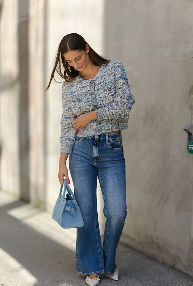 Gestuz Rediger Cannie GZ Cardigan Blue White Mix cardigan 2
