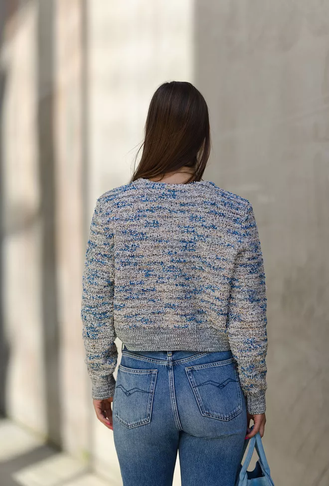 Gestuz Rediger Cannie GZ Cardigan Blue White Mix cardigan 5