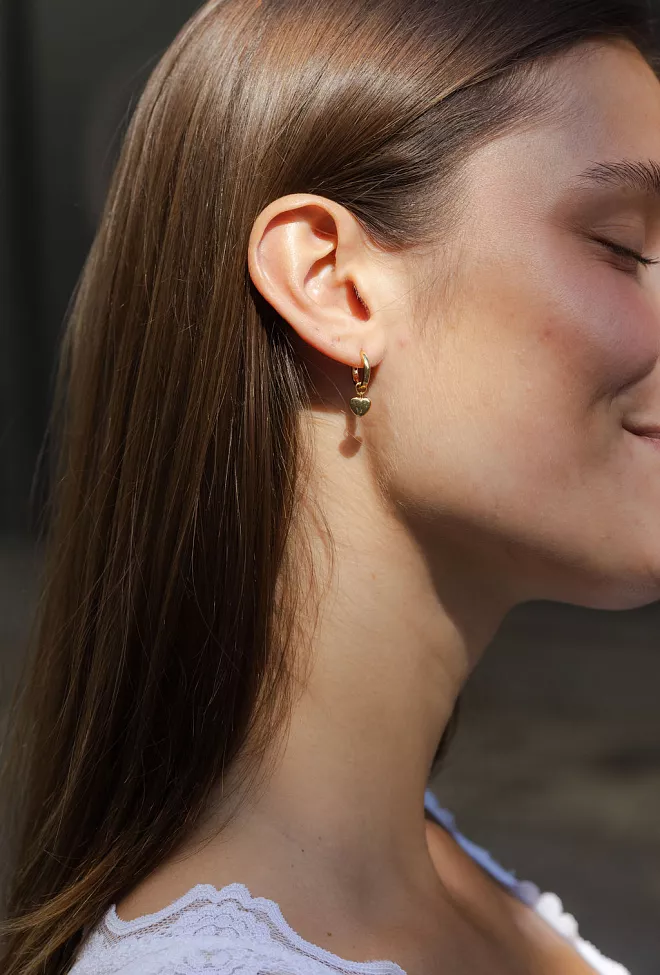 Enamel Copenhagen Amore Hoops Gold øredobber