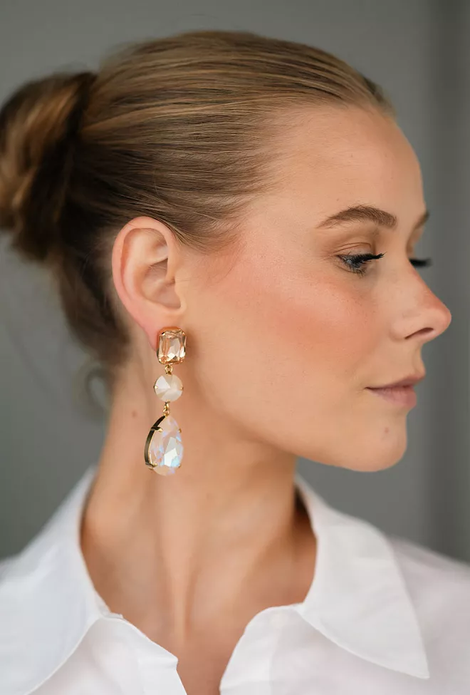 Caroline Svedbom Lydia Earring Gold Ivory Delite Combo øredobber 2
