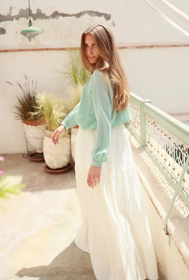 Nectar Selma Skirt Coconut maxiskjørt 3