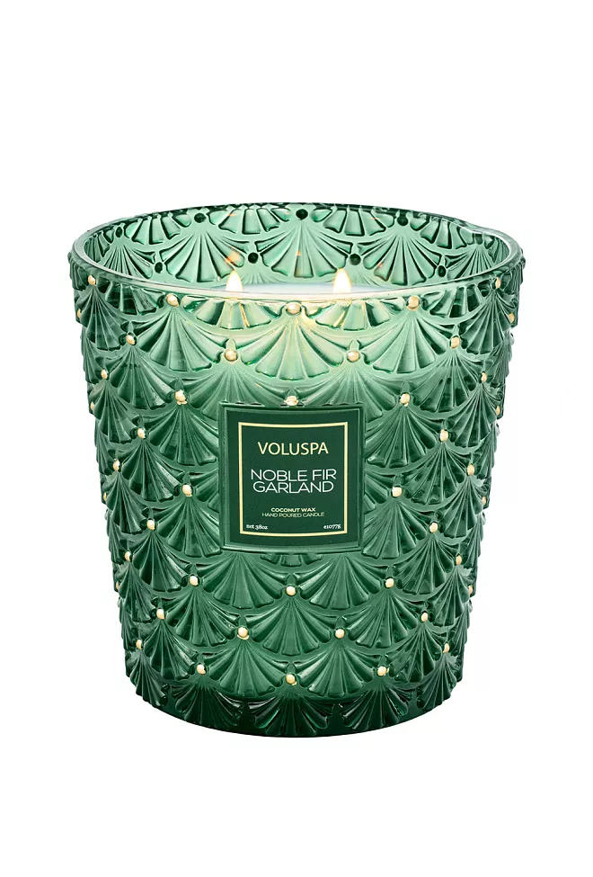 Voluspa 3-Wick Hearth Candle Noble Fir Garland duftlys 2