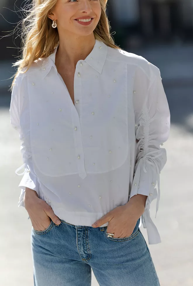 Munthe Phebe Shirt White skjorte 2