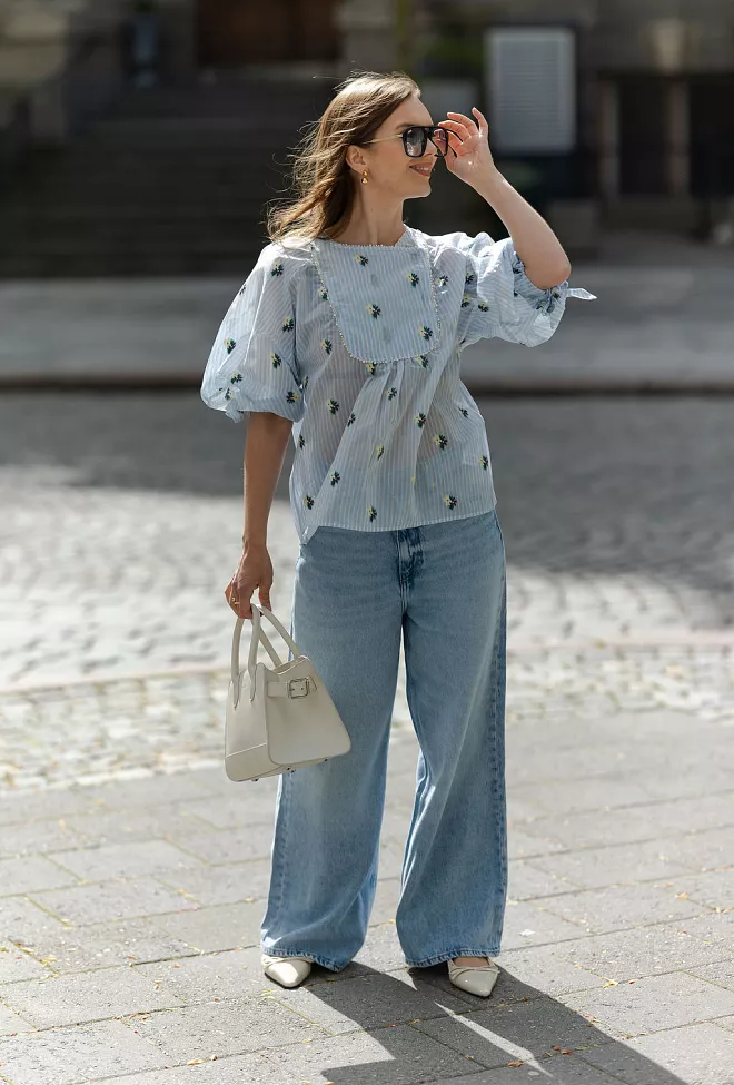 Munthe Pristina Blouse Light Blue bluse 3
