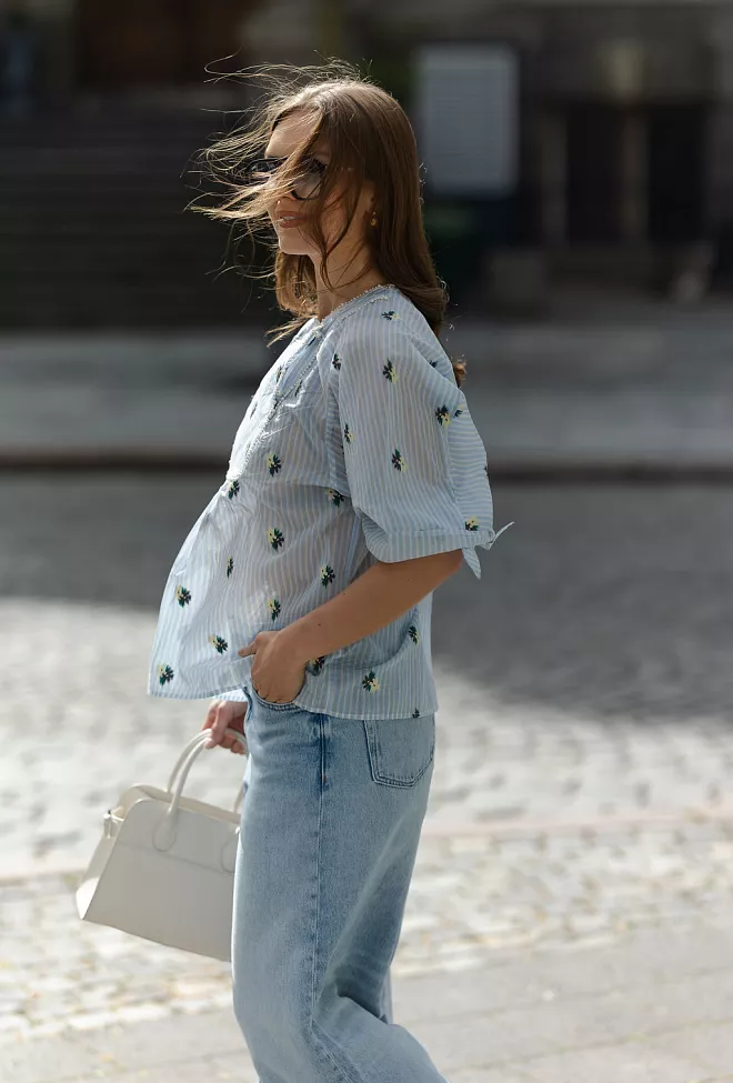 Munthe Pristina Blouse Light Blue bluse 4