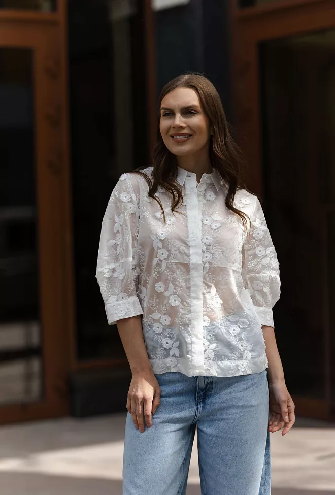 Munthe Pust Blouse White bluse 5