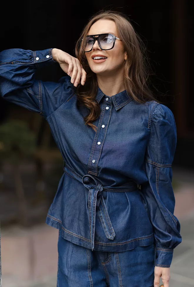 Munthe Pikine Shirt Indigo skjorte 5