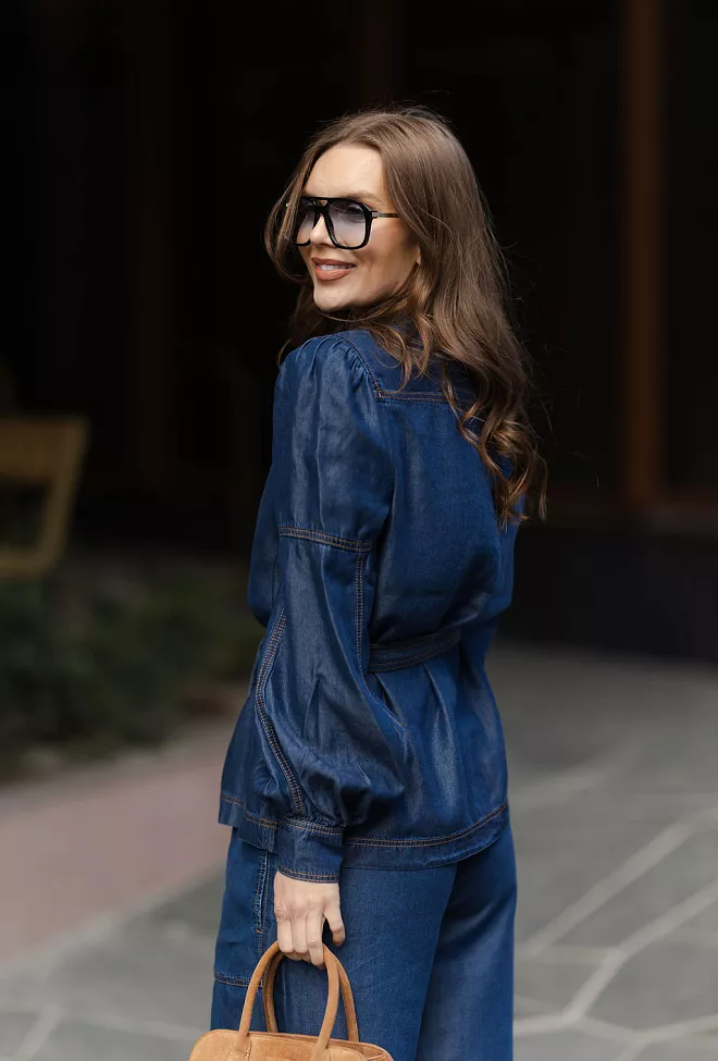 Munthe Pikine Shirt Indigo skjorte 3