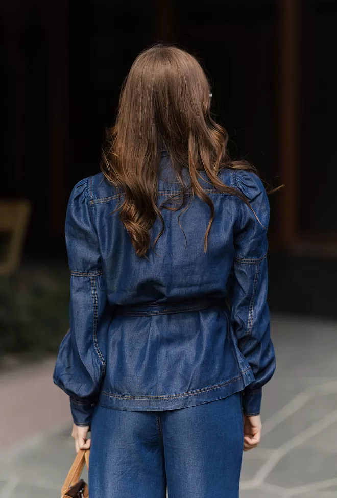 Munthe Pikine Shirt Indigo skjorte 4
