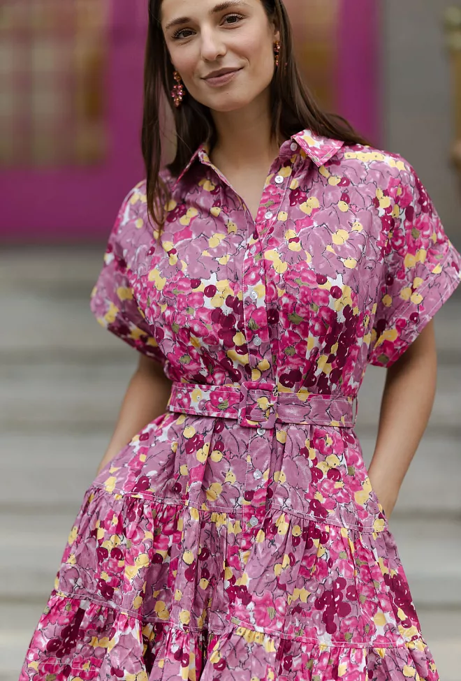 Bytimo Poplin Belt Dress Bright Field 3