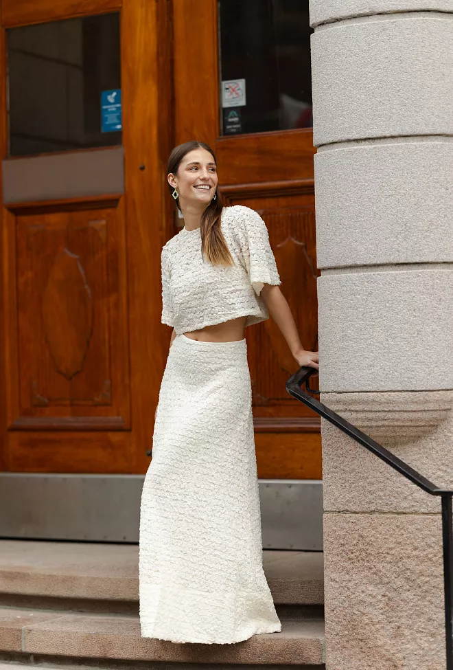 bytimo Lace Skirt Vintage White