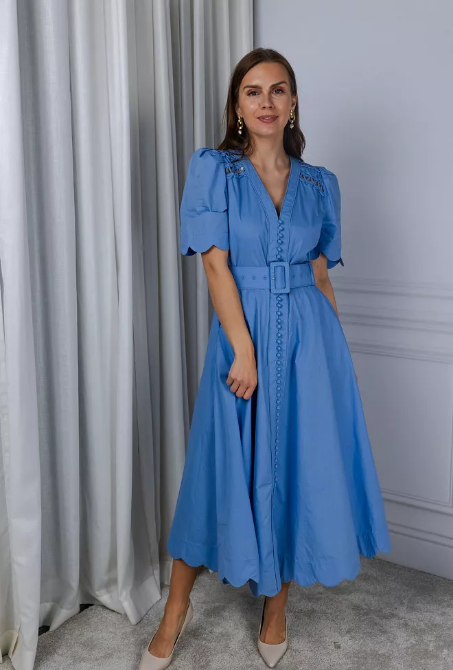 Scarlett Poppies Euphoria Long Dress Vista Blue kjole