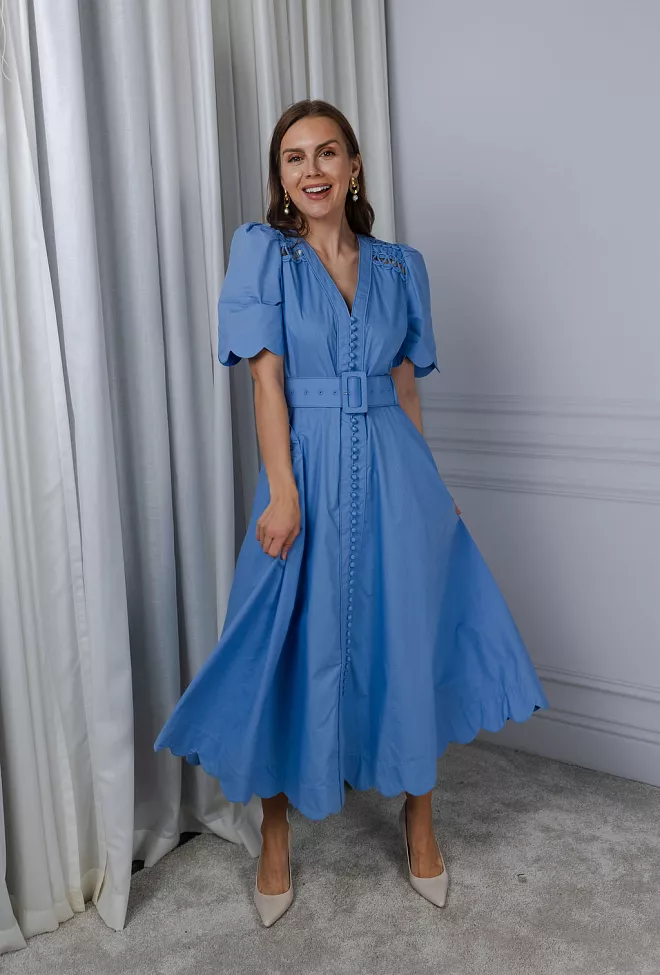 Scarlett Poppies Euphoria Long Dress Vista Blue kjole 2