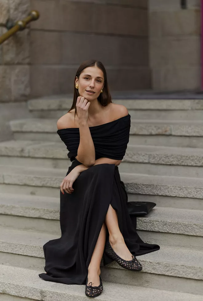 bukela Megan black sko ballerina 3