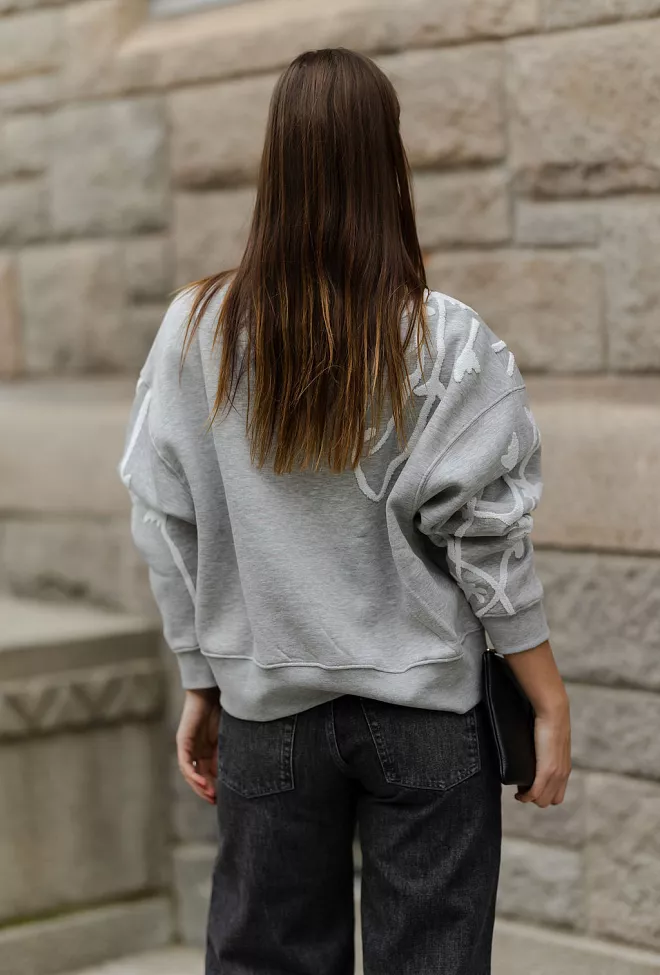 Munthe Pawi Sweatshirt Light Grey 4