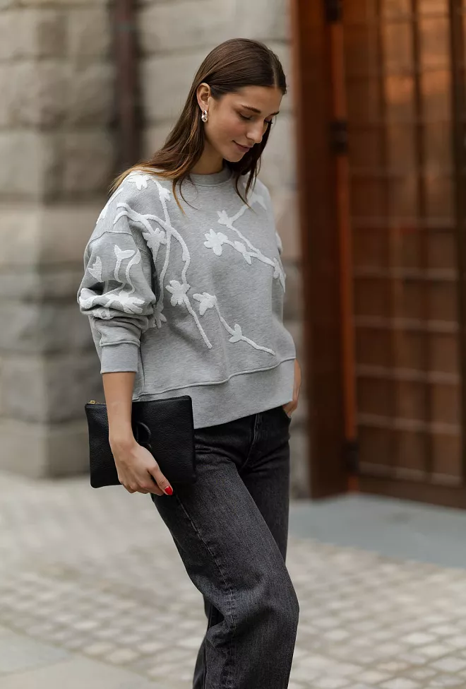 Munthe Pawi Sweatshirt Light Grey 5