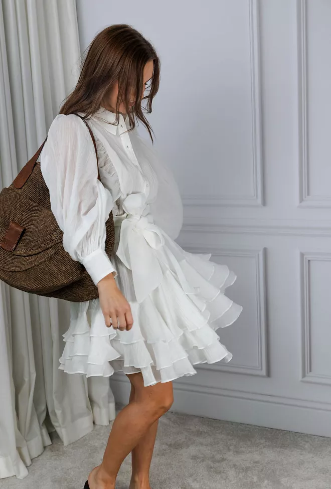 confettibird Ranch Frill Dress Offwhite kjole 7