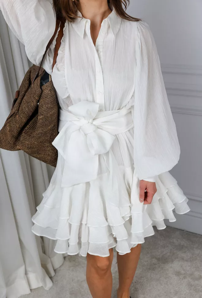 confettibird Ranch Frill Dress Offwhite kjole 6