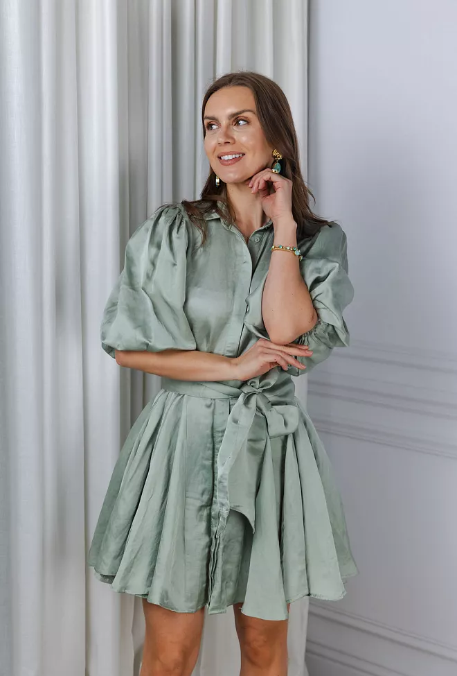 Confettibird Bon Weekend Dress Soft Pistachio minikjole 6