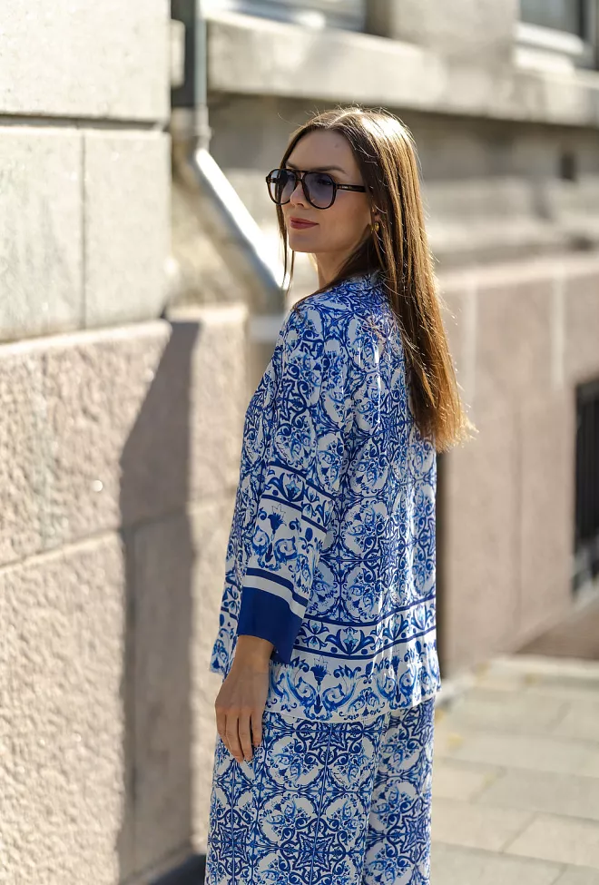 Andiata Maura Shirt Blue Majolica skjorte bluse 3