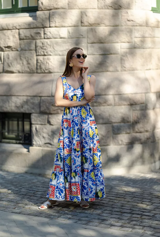 Andiata Elly Dress Sicilian Majolica kjole 