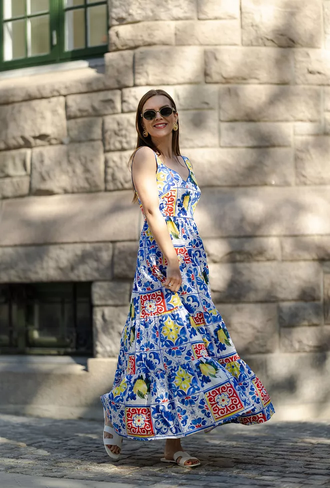 Andiata Elly Dress Sicilian Majolica kjole 2